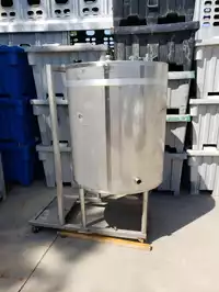Image of Ss Processing Tank On Rolling Frame