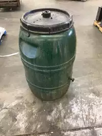 Image of Green Barrel Water Barrel