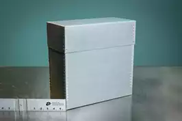 Image of Gray Paper File Storage Box 13.5x12x6.5