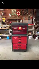 Image of Red Rolling Tool Cabinet