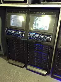 Image of Dell Dual Rolling Monitor Servers