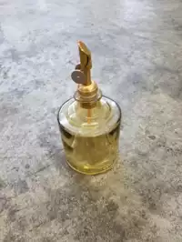 Image of Amber Glass Bottle W/ Pour Spout