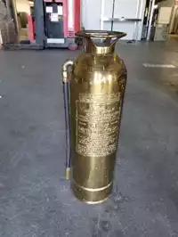Image of Antique Brass Fire Extinguisher