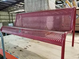 Image of 6' Red Park Bench