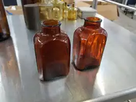 Image of Antique Brown Glass Medicine Bottle