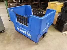 Image of Blue Recycling Rolling Bin