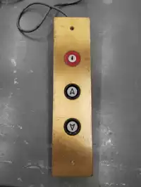 Image of Brass Elevator Call Button With Turn Key