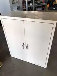 Image of Small Metal Cabinet W/ Double Door