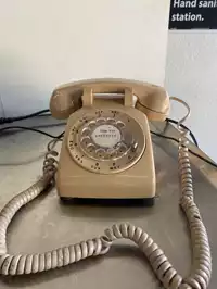 Image of Beige Rotary Phone