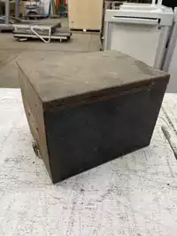 Image of Wooden Box W/ Metal Lid
