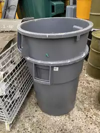 Image of Grey Commercial Trashcans