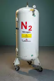 Image of Rolling White Nitrogen Tank