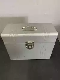 Image of Vintage Gray File Box