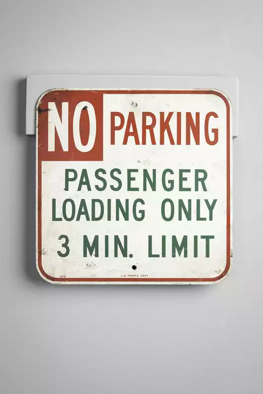 Image of No Parking Passenger Loading Sign