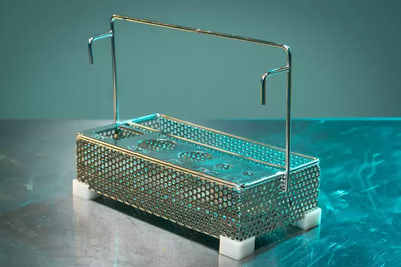 Image of Chrome Lab Basket With Handle