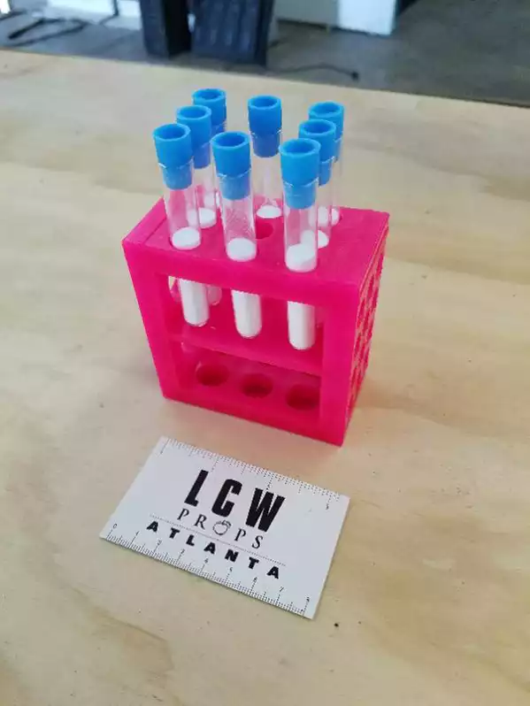 Image of Pink Plastic Test Tube Rack (3 X 3)