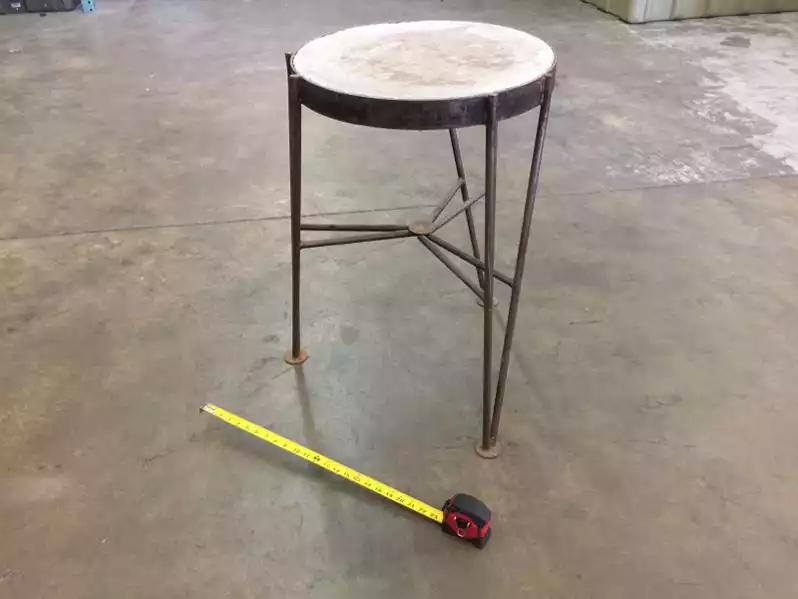 Image of Steel Framed Cement Table