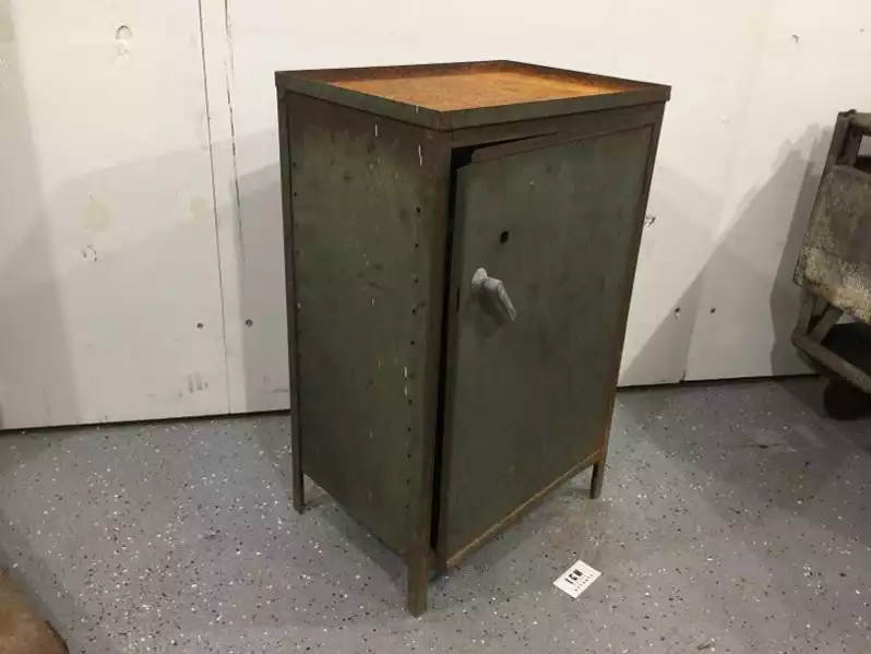 Image of Single Door Green Metal Tool Cabinet