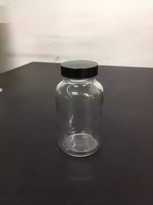 Image of Small Specimen Jar Black Lid