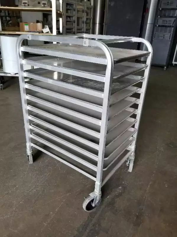 Image of Rolling Aluminum Cafeteria Cart