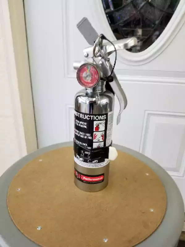 Image of Small Stainless Fire Extinguisher