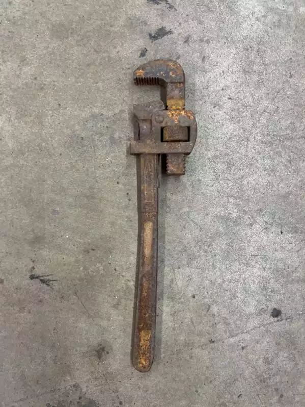 Image of Rusted Adjustable Wrench