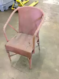 Image of Aged Pink Wicker Chair