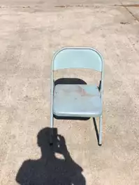 Image of Blue Metal Folding Chair