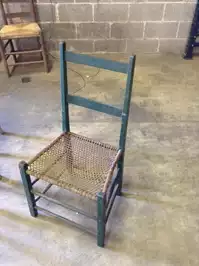 Image of Vintage Green Wooden Chair