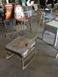 Image of Antique Metal Rocking Chair
