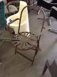 Image of Antique Iron Folding Chair