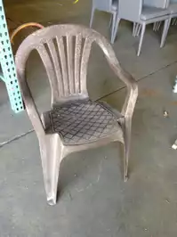 Image of Brown Plastic Outdoor Chair