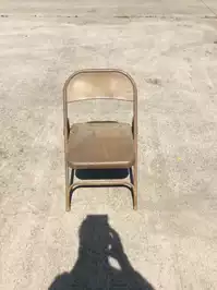 Image of Brown Metal Folding Chair