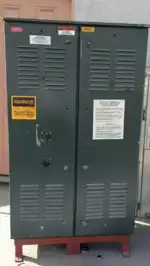 Image of Green Vented Door Utility Box