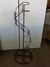 Image of Antique Spiral Staircase Plant Holder