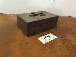 Image of Antique Locking Change Box