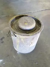 Image of Antique Galvanized Can W/ Lid