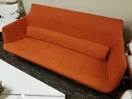 Image of Ligne Roset Orange Padded Sofa