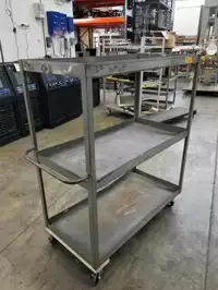 Image of 3 Shelf Metal Rolling Cart