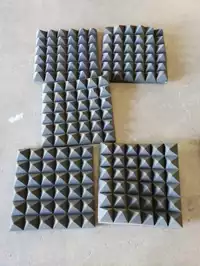 Image of Set Of 5 Charcoal 12" X 12" Egg Foam