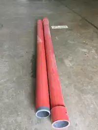 Image of Red Pvc Pipe 6"X10'