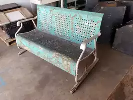 Image of Antique Patio Glider Bench