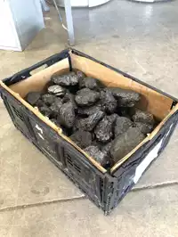 Image of Crate Of Large Coal Est. 80 Pieces