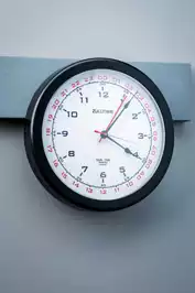 Image of Zulu Time Wall Clock White Backing