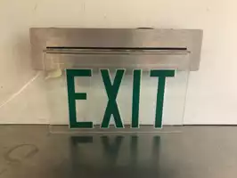 Image of Green Led Exit Sign For Wall Mount