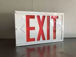 Image of Metal Red Exit Sign