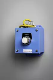 Image of Blue Down Button Box
