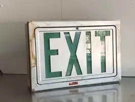 Image of Grey Metal Exit Sign
