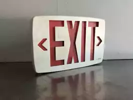 Image of Plastic Red Exit Sign
