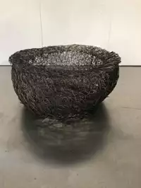 Image of Basket W/ Weaved Wire